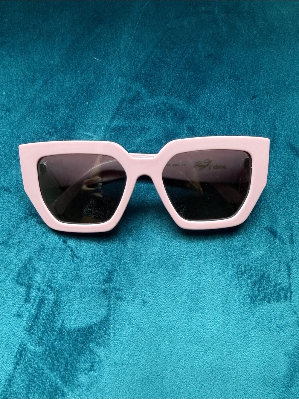DIME Chic Pink Angular Cat-Eye Sunglasses for Women
